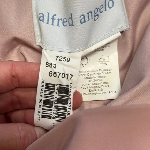 Alfred Angelo Strapless Dusty Rose Bridesmaid Dress Size 8 - Picture 3 of 8